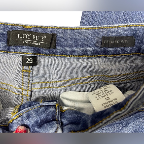 Judy Blue Distressed Jeans in Medium Wash Size 29 Women's - Picture 6 of 6